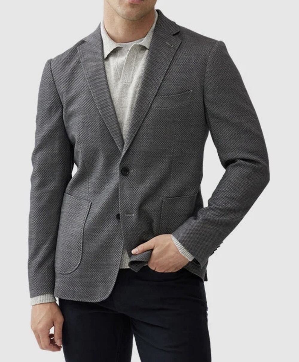 Rodd & Gunn - Haldon Jacket/Sport Blazer Wool Grey Men’s Size XL Woven in Italy